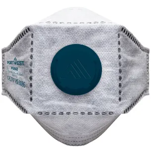 Mascherine FFP2 Pieghevoli al Carbonio con Valvola (10 Pz) | Codice P292