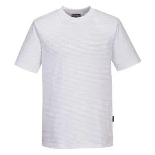T-Shirt Da Lavoro Bianca Antistatica Esd | Codice AS20WH