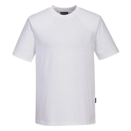 T-Shirt Da Lavoro Bianca Antistatica Esd | Codice AS20WH