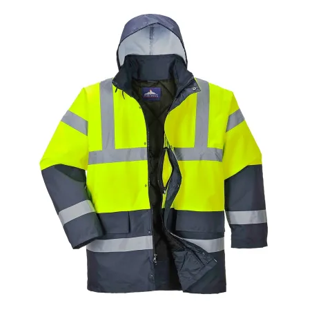 Giaccone Ad Alta Visibilità Imbottito Giallo/Navy | Codice S466