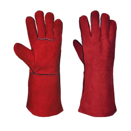 Guanti Di Protezione In Pelle Da Saldatore Rosso | Codice A500
