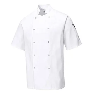 Giacca Bianca Da Chef A Manica Corta Modello Cumbria | Codice C733B