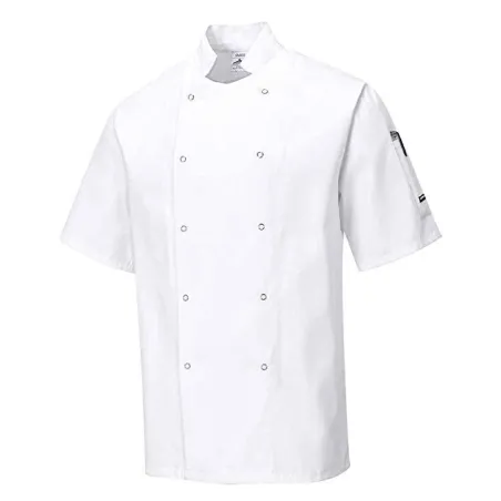 Giacca Bianca Da Chef A Manica Corta Modello Cumbria | Codice C733B