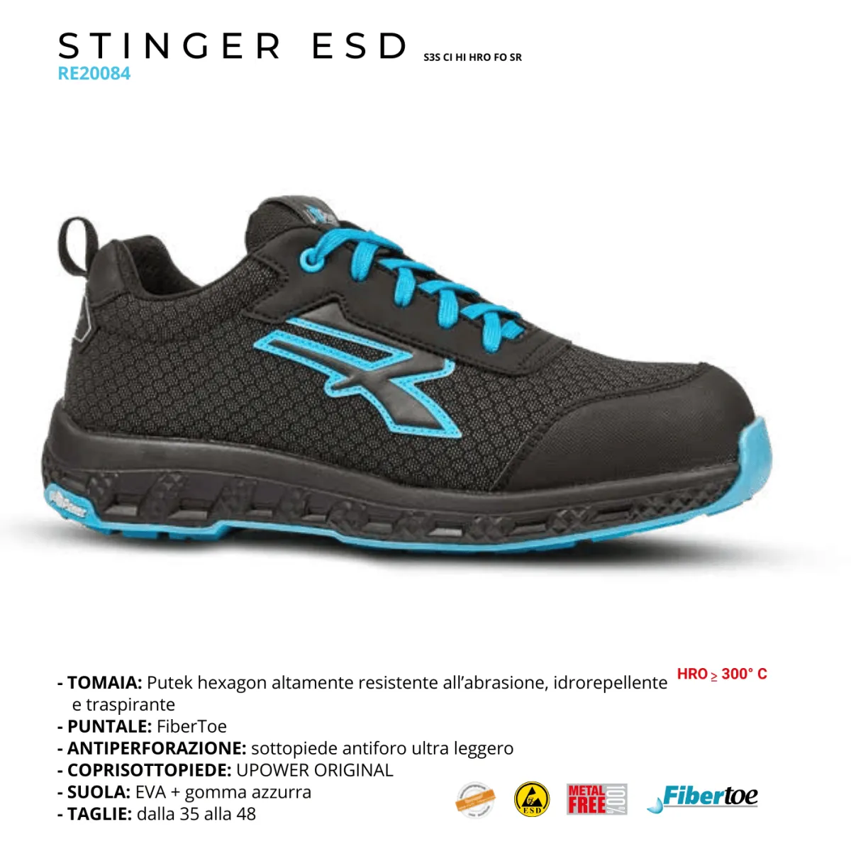 U Power - Scarpe da lavoro estive | Scarpe antinfortunistiche S3