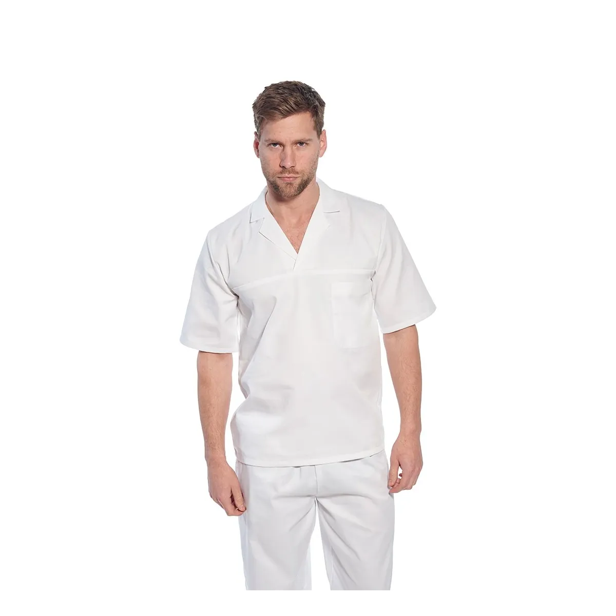 Camicia Bianca Da Panettiere A Maniche Corte | Codice 2209