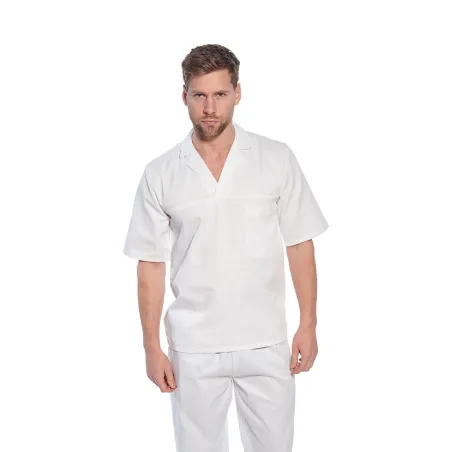 Camicia Bianca Da Panettiere A Maniche Corte | Codice 2209