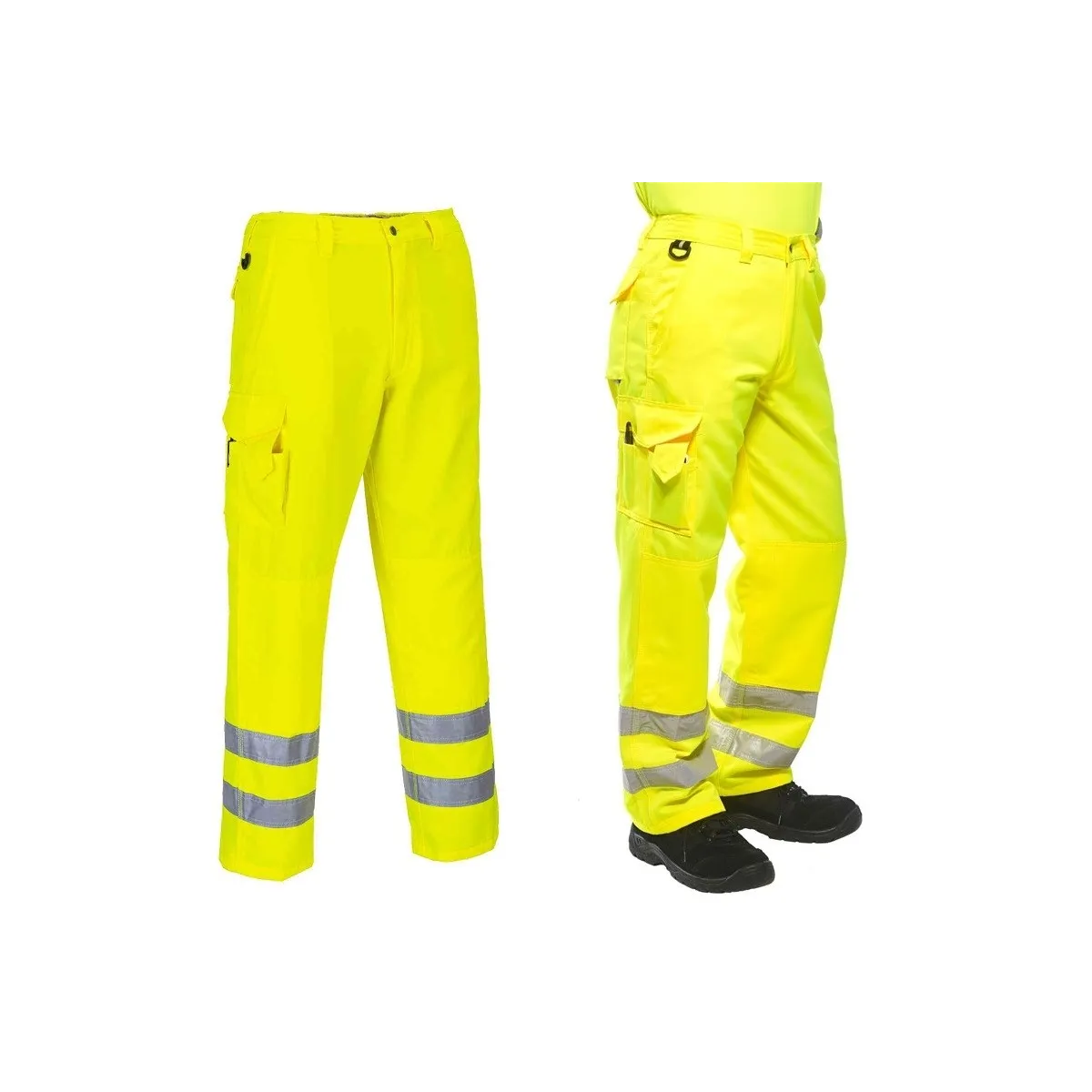 Pantaloni ad Alta Visibilità Gialli Portwest Combat | Codice E046