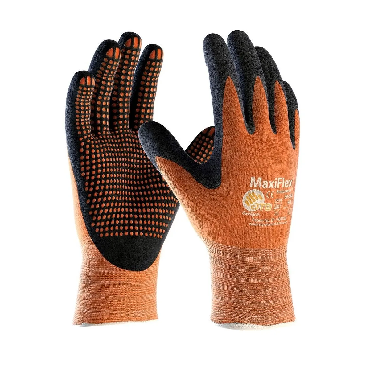 Guanti Maxiflex Endurance Arancioni Puntinati | Lavabili | Codice 42-848