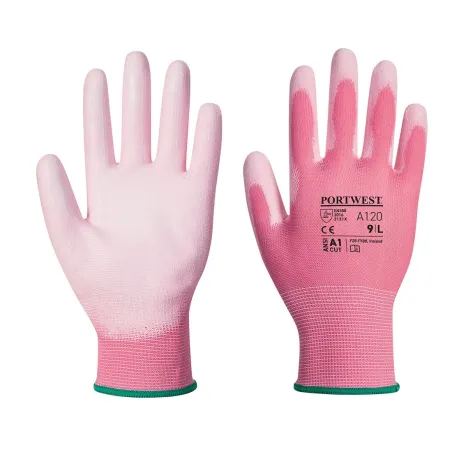 Guanti da Lavoro Traspiranti da Donna Spalmati in PU - Rosa | Codice A120-LADY