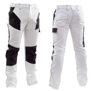 Pantaloni da Lavoro Bianchi Elasticizzati Slim Fit Jump | Codice JMP-WHITE