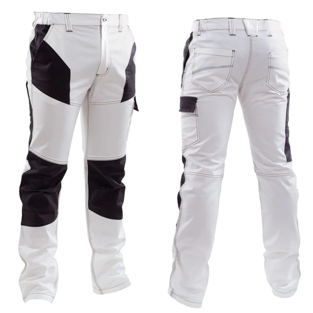 Pantaloni da Lavoro Bianchi Elasticizzati Slim Fit Jump | Codice JMP-WHITE