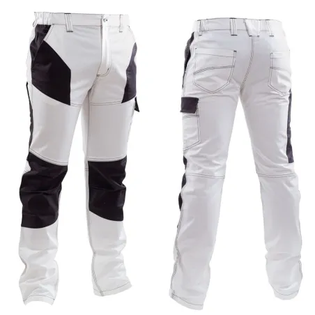 Pantaloni da Lavoro Bianchi Elasticizzati Slim Fit Jump | Codice JMP-WHITE