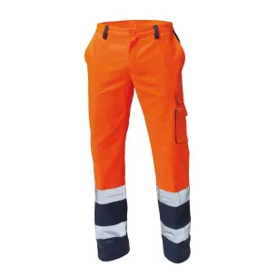 Pantaloni ad Alta Visibilita Bicolore Siggi | Arancioni Blue | Codice SE0335-9016