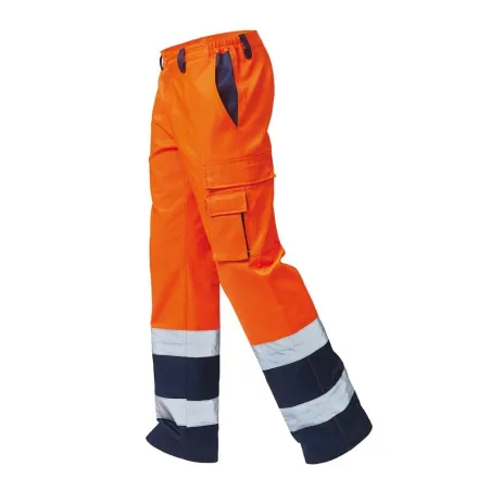 Pantaloni ad Alta Visibilita Bicolore Siggi | Arancioni Blue | Codice SE0335-9016