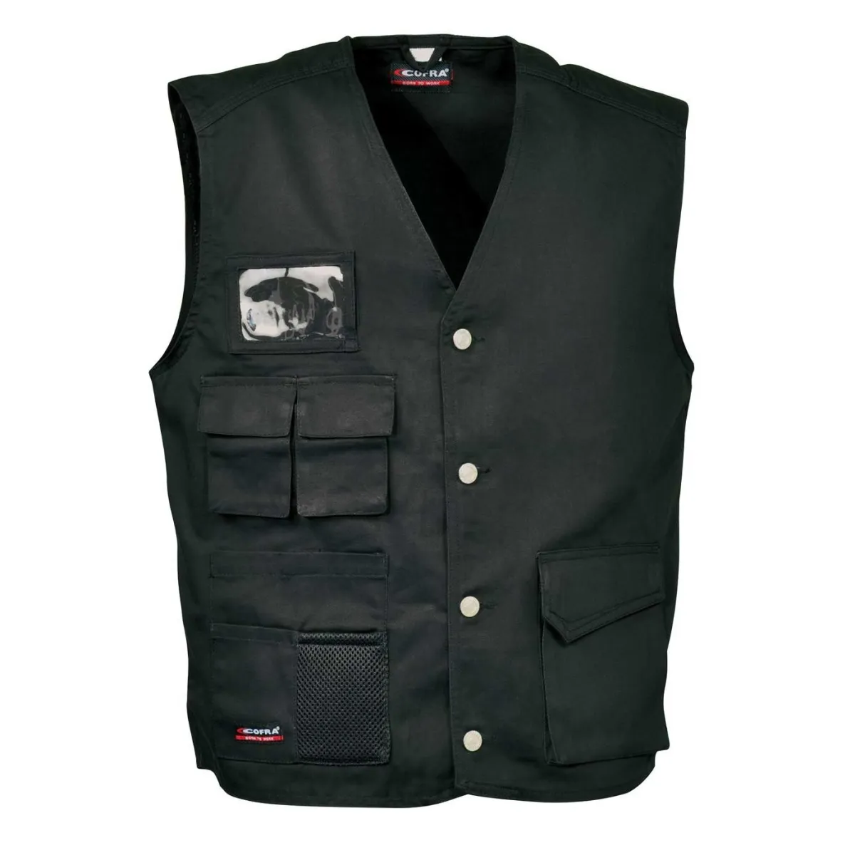 Gilet da Lavoro Multi Tasche Cofra Nairobi - Nero | Codice V185-0-05