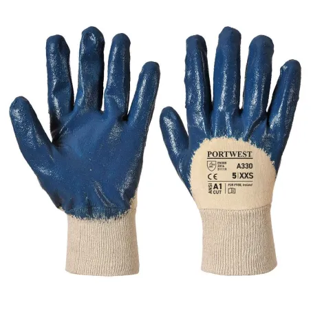Guanti In Nitrile Con Polso In Maglia | Blue Navy | Codice A330B