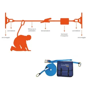 Linea Vita Temporanea 20 Metri | Irudek Securalt X2 | Codice IR-SLT-X2 2